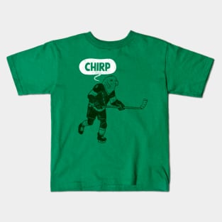 Hockey Chirp (green version) Kids T-Shirt